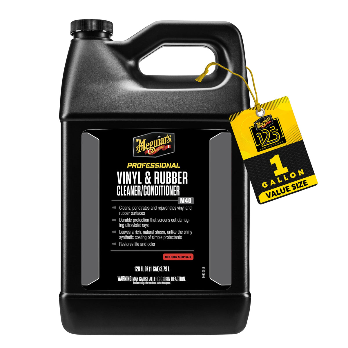 Meguiar's M40 spray bottle front view showing label and convenience