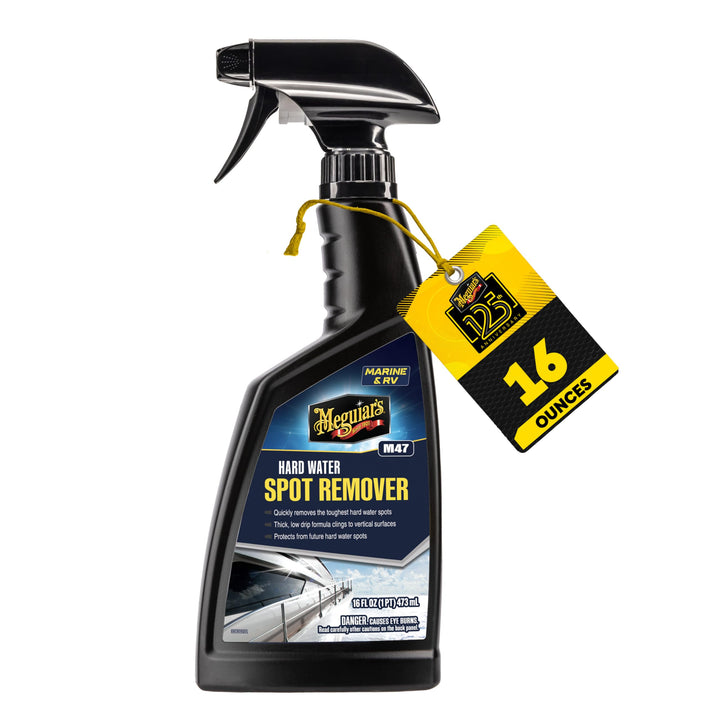 Meguiar's bottle front label showing product name and use benefits