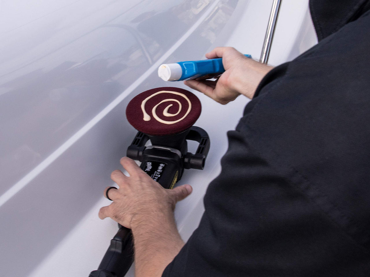 Meguiar's before and after hull comparison showing returned color and improved shine after treatment