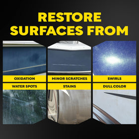 Meguiar's close-up foam application showing smooth spread for even coverage