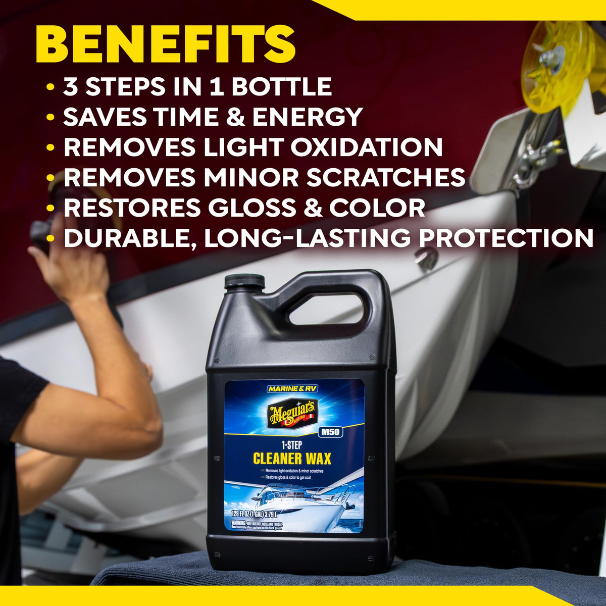 Meguiar's product label and directions view aiding proper use and safety