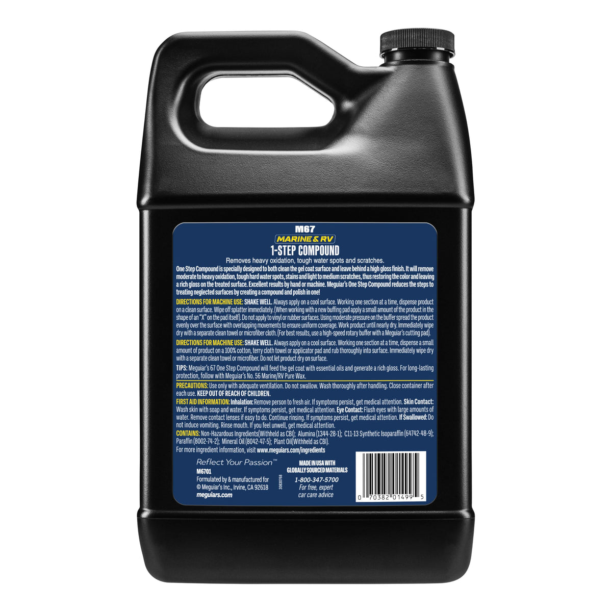 Meguiar's compound texture on palm with creamy formula for cutting