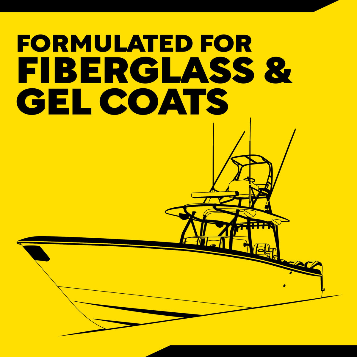 Meguiar's side-by-side before and after gel coat restoration comparison
