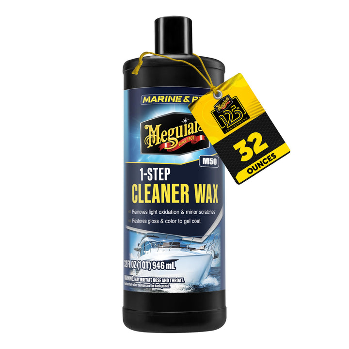 Meguiar's front label showing product name and size for easy identification