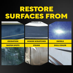 Meguiar's creamy liquid texture poured to show application consistency