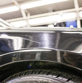 Meguiar's pad attached to household drill in use for faster scratch removal