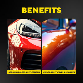 Meguiar's close-up foam cell structure for consistent gloss benefits
