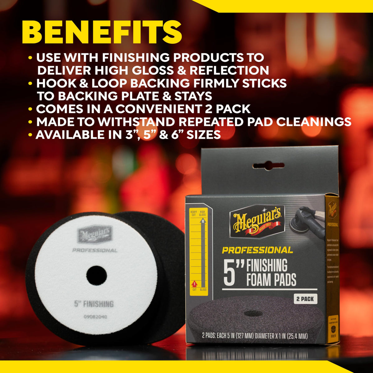 Meguiar's pad size shown in hand for scale and ergonomic comfortable handling