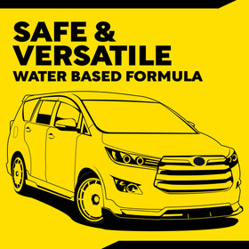 Meguiar's pouring concentrate into a spray bottle for precise mixing