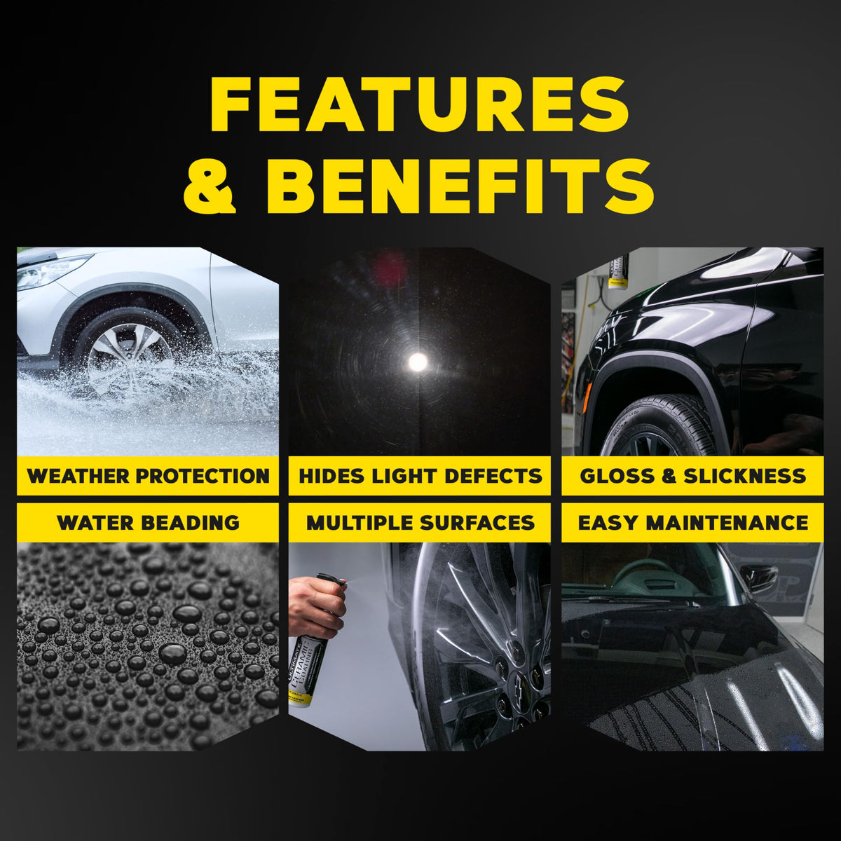 Meguiar's premium microfiber towels used to spread and buff coating