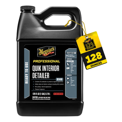 Meguiar's bottle front view showing label and large 3.79L size benefit