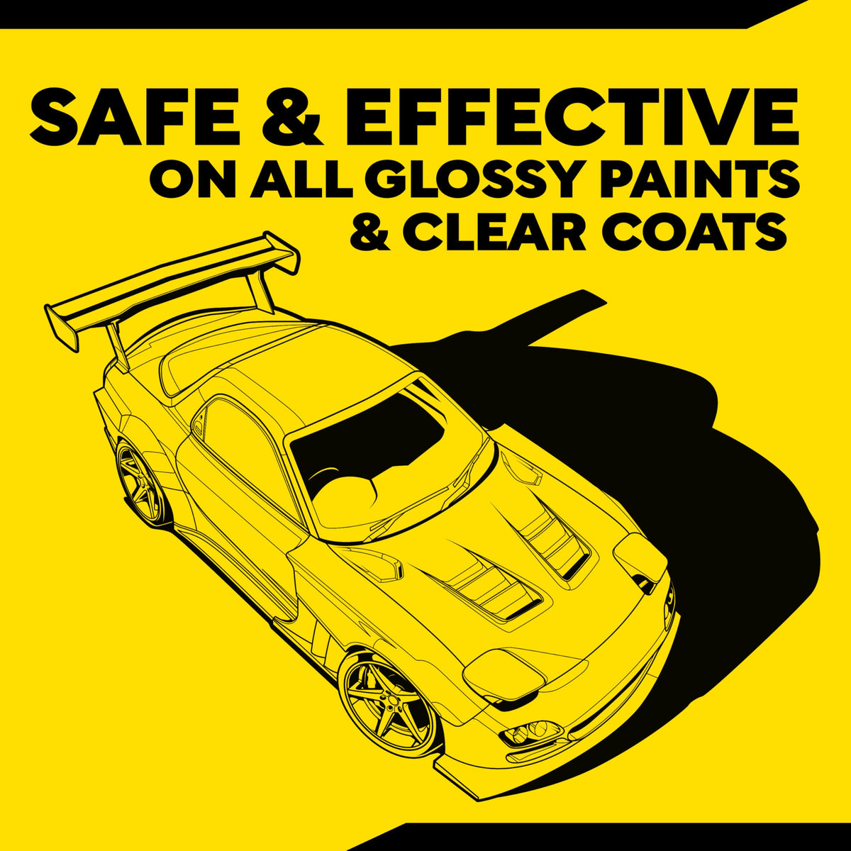 Meguiar's in-use with polisher demonstrating swirl removal benefit