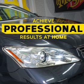 Meguiar's sealant wipe application on lens delivering ceramic UV protection