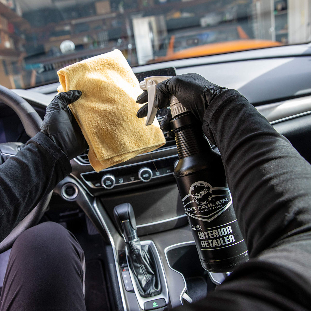 Meguiar's seat before-and-after comparison demonstrating fabric refresh benefit