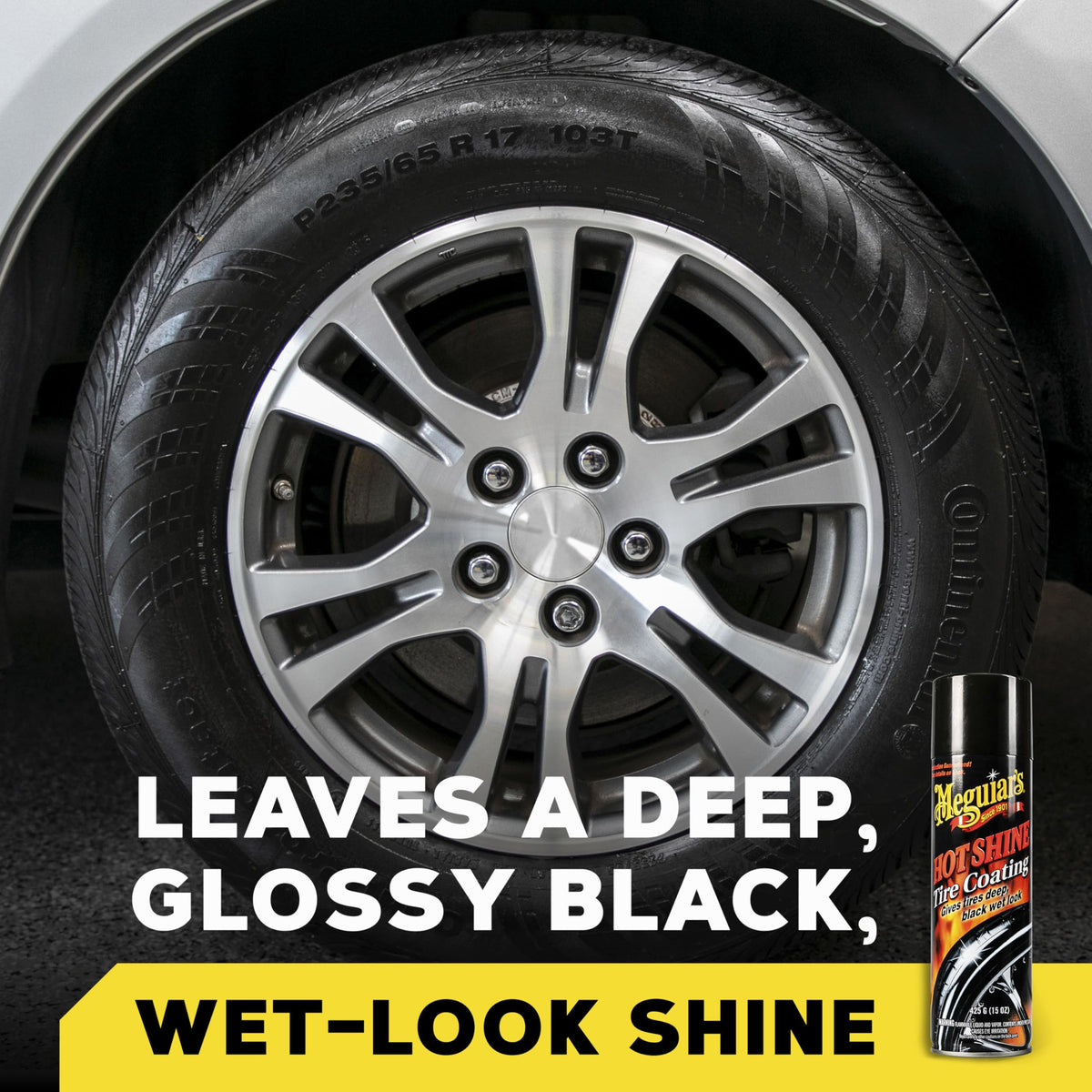 Meguiar's side-angle can highlighting aerosol design and grip