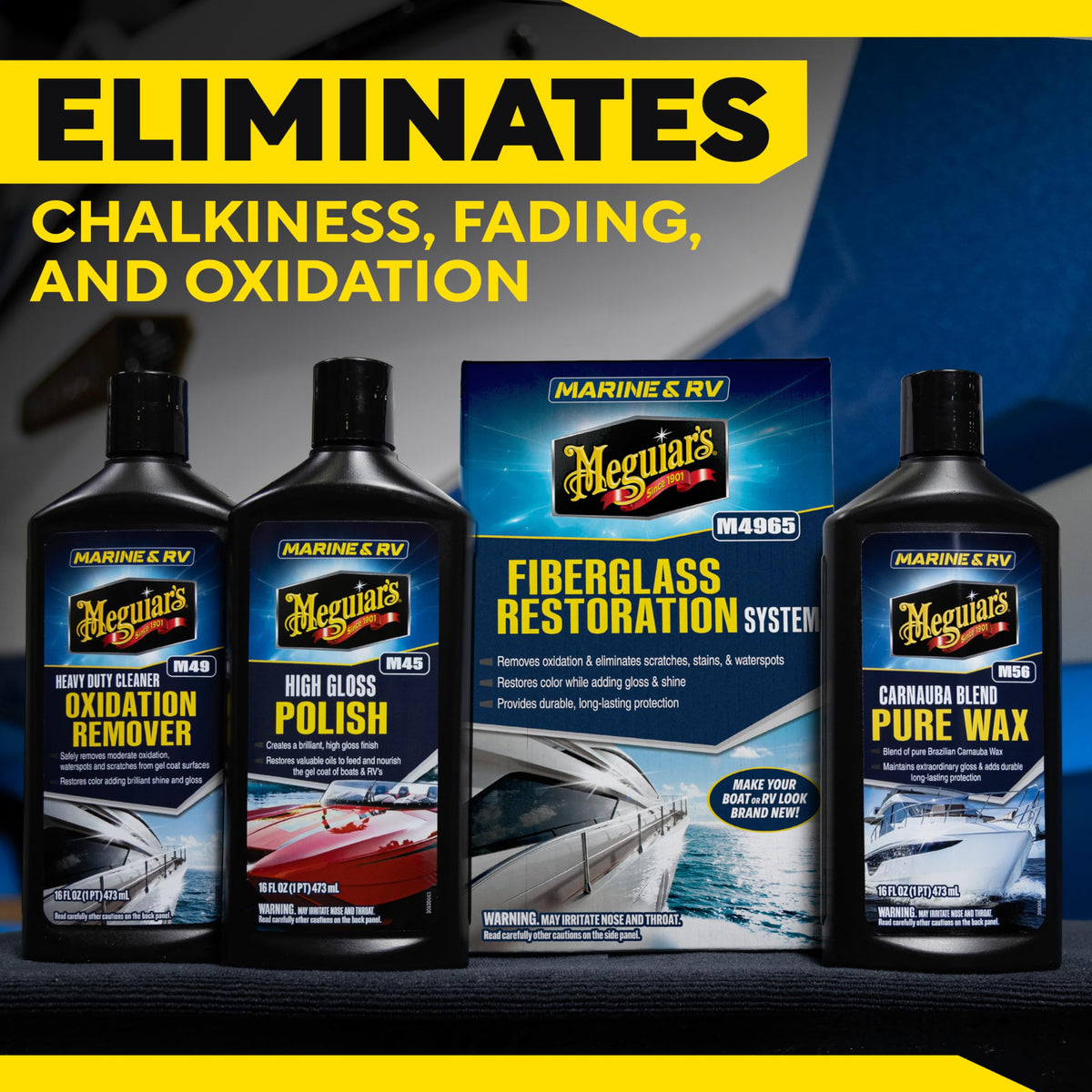 Meguiar's three 16oz bottles side-by-side to illustrate product size and kit value