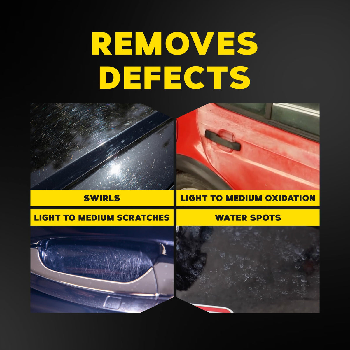 Meguiar's professional using a DA polisher with M300 demonstrating efficient correction
