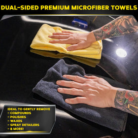 Meguiar's close-up of deep dual-sided pile demonstrating superior absorbency and finish