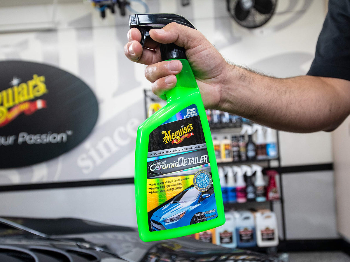 Meguiar's paired with synthetic clay pad showing enhanced contaminant removal