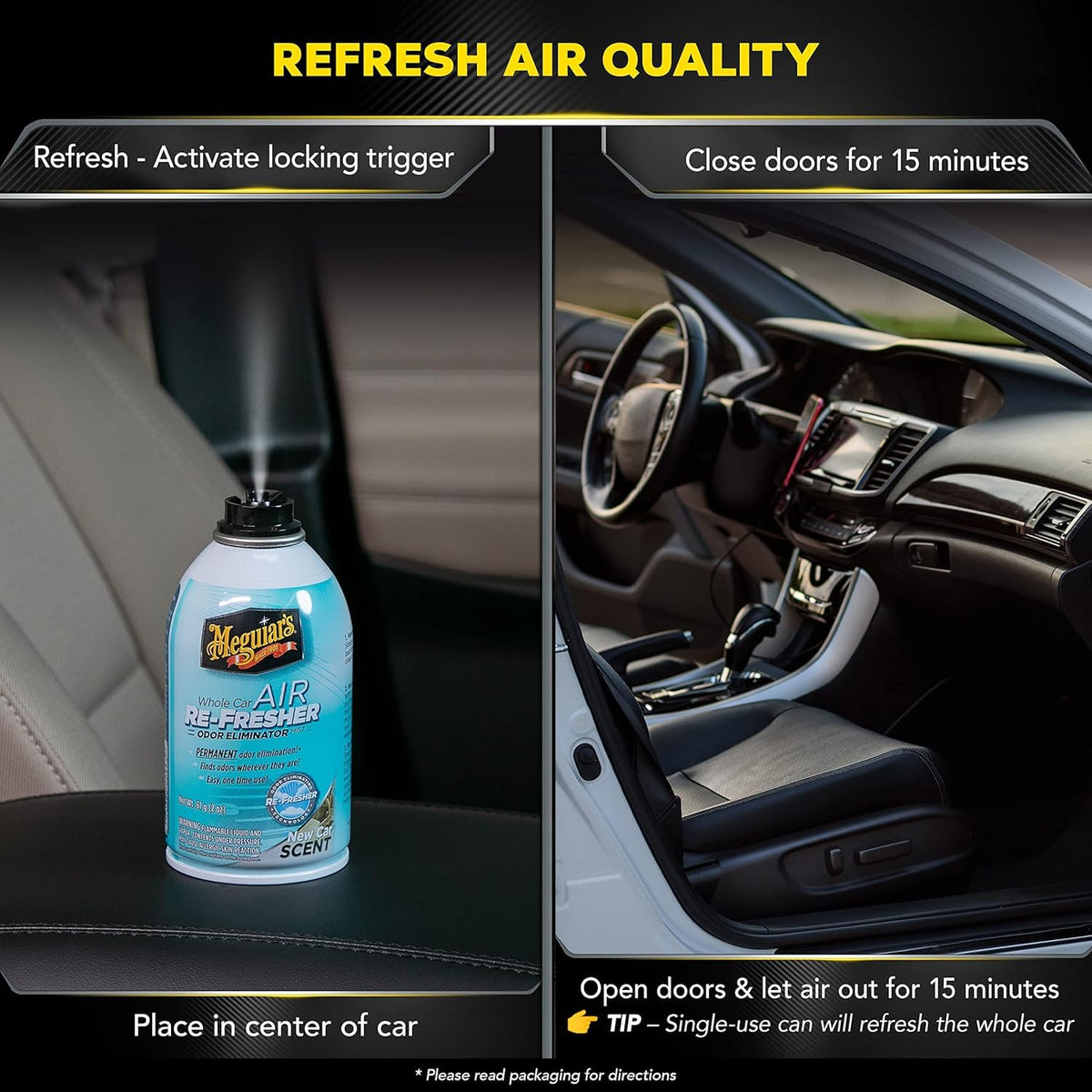 Meguiar's treated upholstery looking refreshed and clean