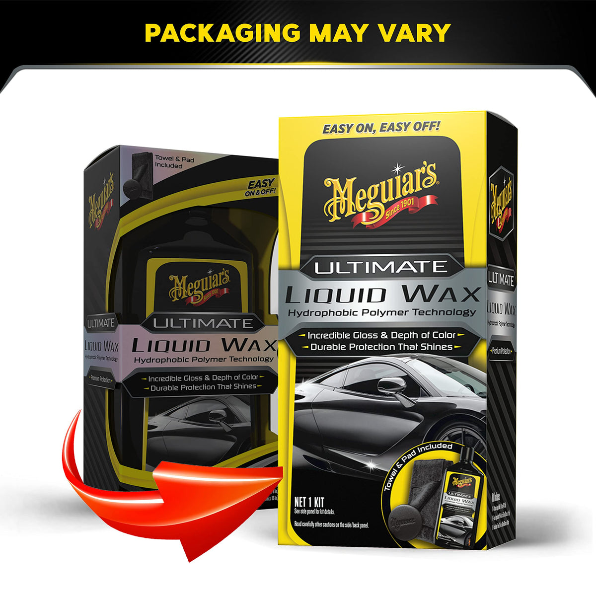 Meguiar's hand applying wax to car panel, illustrates simple hand-application and quick results