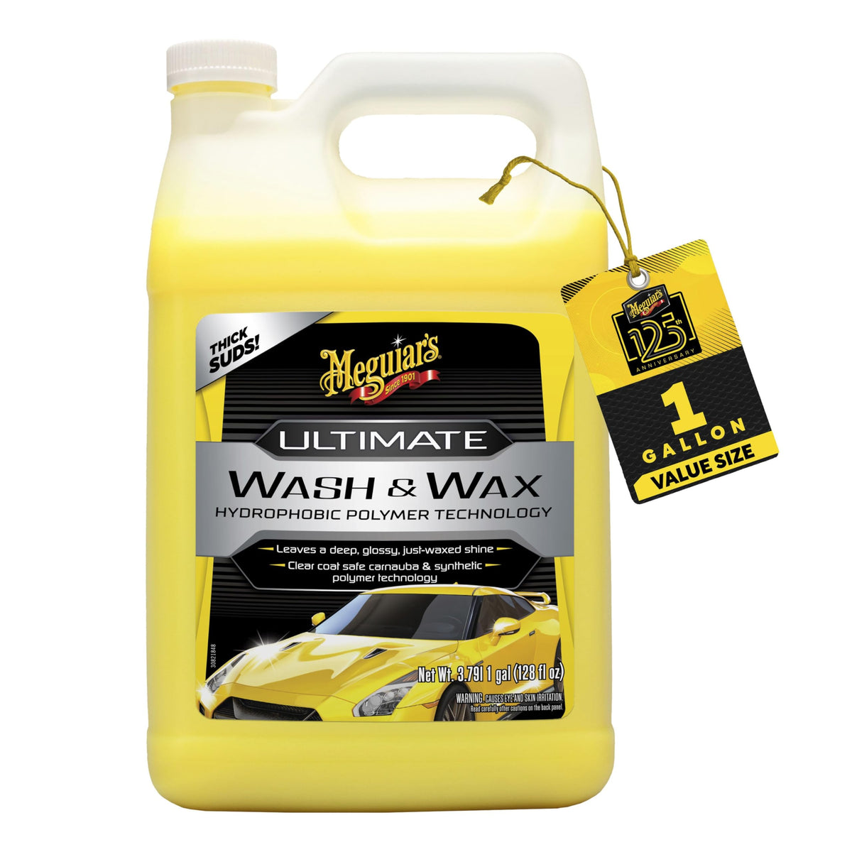 Meguiar's front bottle view showing label and quick benefits