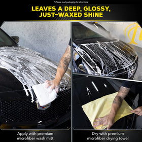 Meguiar's wet surface reflection showing enhanced glossy finish