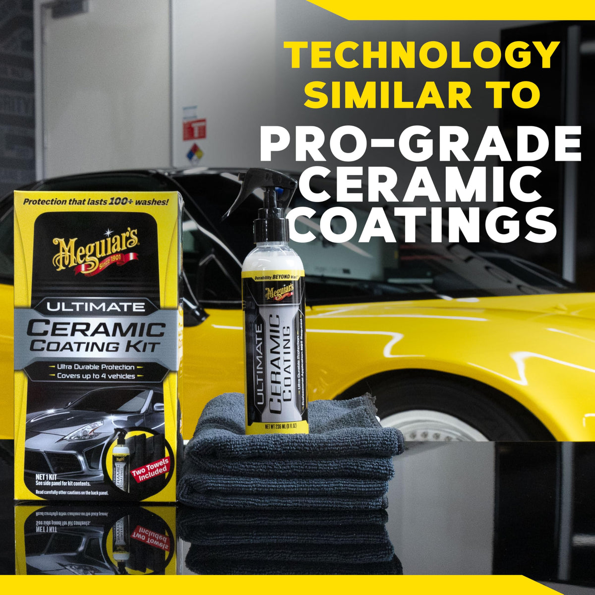Meguiar's heavy water beading on hood showing easier drying benefit