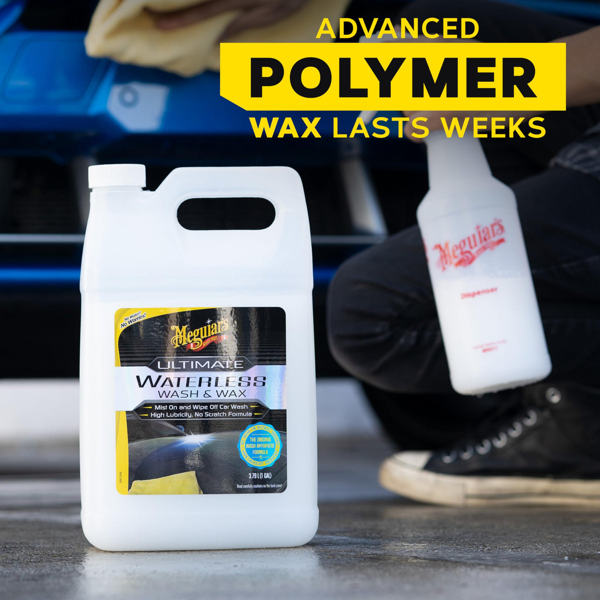 Meguiar's towel wiping surface to safely lift dirt and prevent scratches