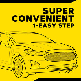 Meguiar's sprayed onto car door demonstrating easy waterless application
