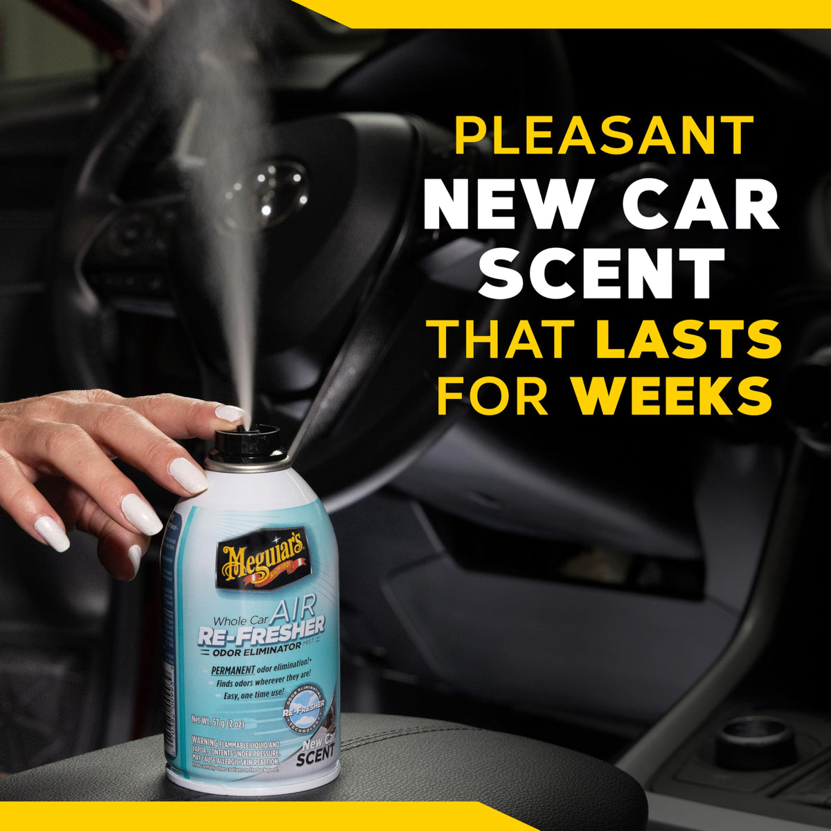 Meguiar's can in hand for scale showing compact 2 oz size and portability