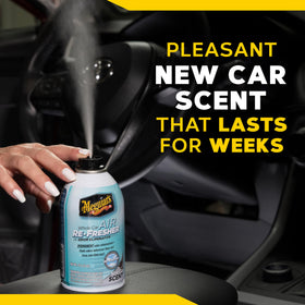 Meguiar's can in hand for scale showing compact 2 oz size and portability