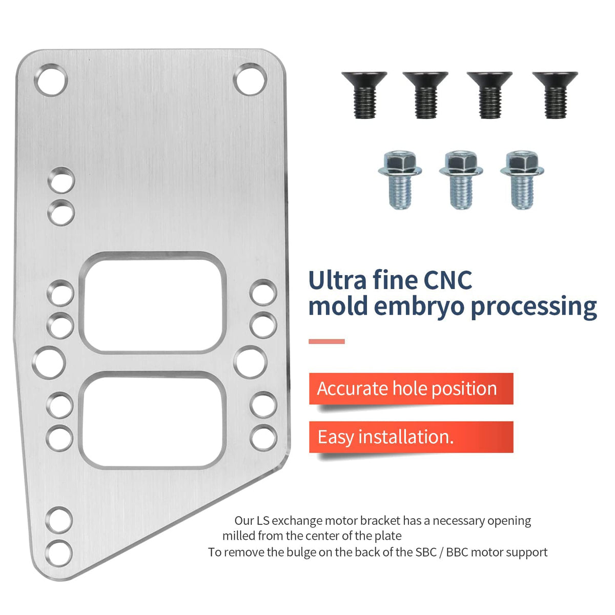 Mejiao kit hardware laid out including bolts and plates, ensures complete installation