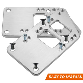 Mejiao plates installed on LS engine side profile demonstrating correct mount alignment