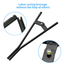 Mejiao LT895 ergonomic outward handle detail for comfortable one‑handed leverage