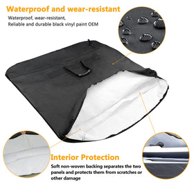 Mekar dual compartment interior with soft lining protecting both hard panels