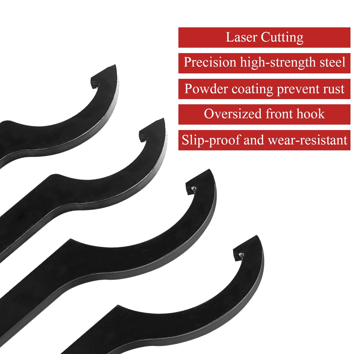 Mekar small wrench used on lower lock ring offering precise control