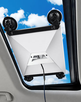 MEKEET front view on car window showing secure hold and stable signal