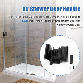 MEKILYN installed on RV tri-slide shower door demonstrating smooth operation