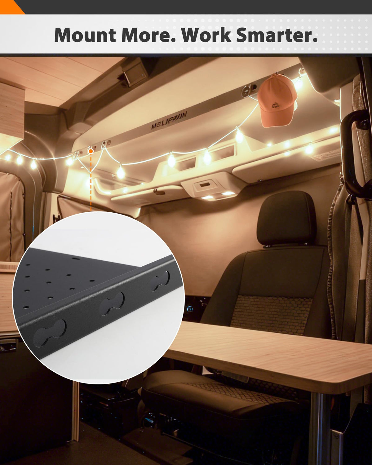 MELIPRON anti-slip liner texture preventing gear movement and noise
