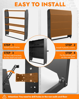 MELIPRON organized work van lifestyle shot showing tidy, mobile workspace benefit