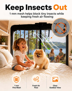 MELIPRON magnetic hem sealing at door sill, ensures secure insect-tight closure