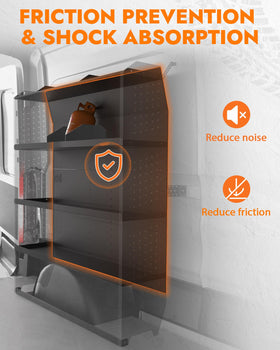 MELIPRON perforated side panel with S‑hooks offering flexible hanging tool storage