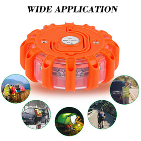 Meliya flares in use at roadside scene showing attention-grabbing light benefit: safer breakdowns