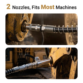 Mellif grease gun no-mar foot contact, preventing surface damage while stable