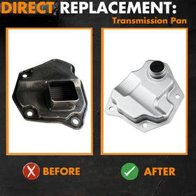 MEMOEO pan flange detail showing smooth surface to improve gasket seating