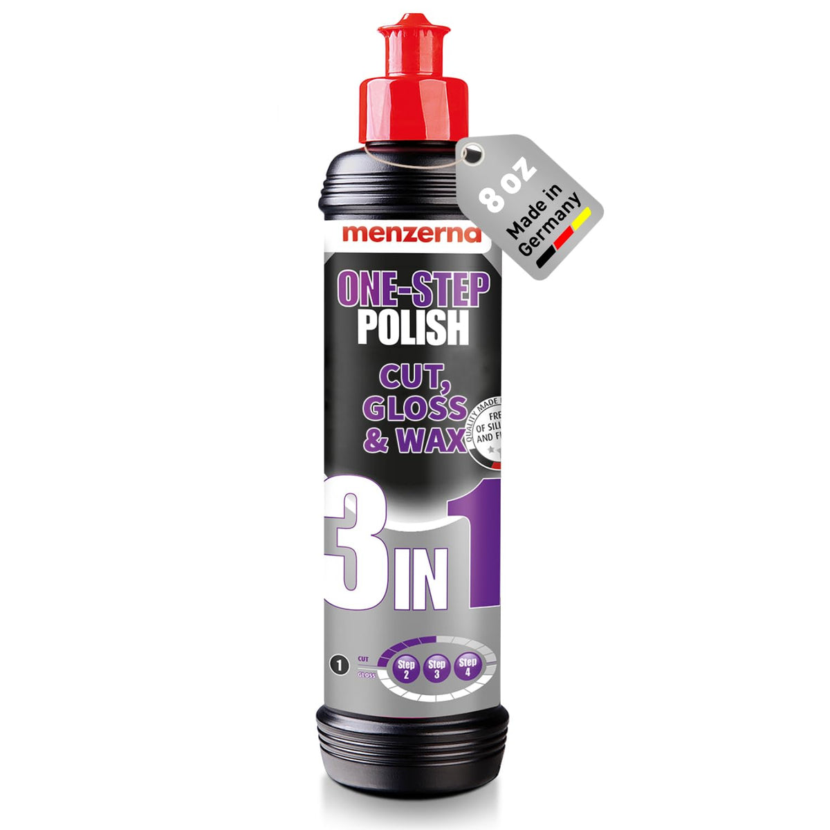 menzerna front label showing product and clear benefit of single-step polish