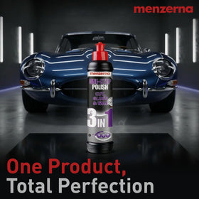 menzerna polished car on driveway highlighting showroom shine and easier cleaning