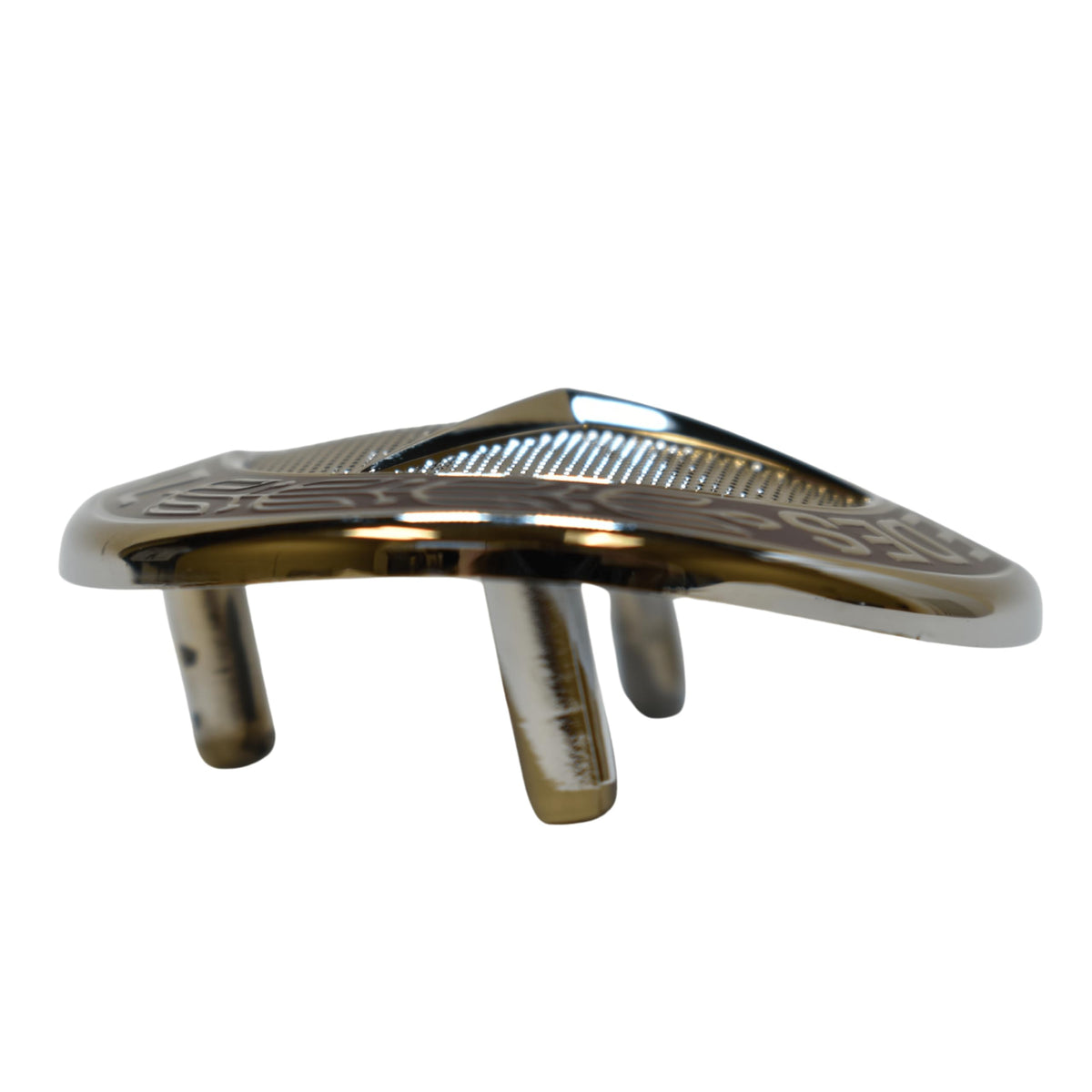 Mercedes‑Benz emblem side profile showing mounting points and secure fit