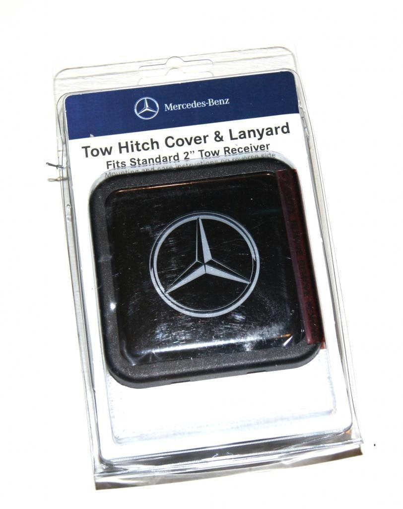 Mercedes Benz hitch cover front view showing clean OEM fit and protection